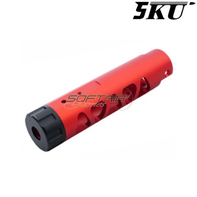 Outer barrel Type-D AAP01 red CNC aluminum 14mm CCW 5KU® (5KU-ABAAP-010-RD)