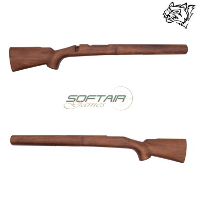 Calciatura monoblocco M24 in vero legno SNOW WOLF® (SW-M24WK)