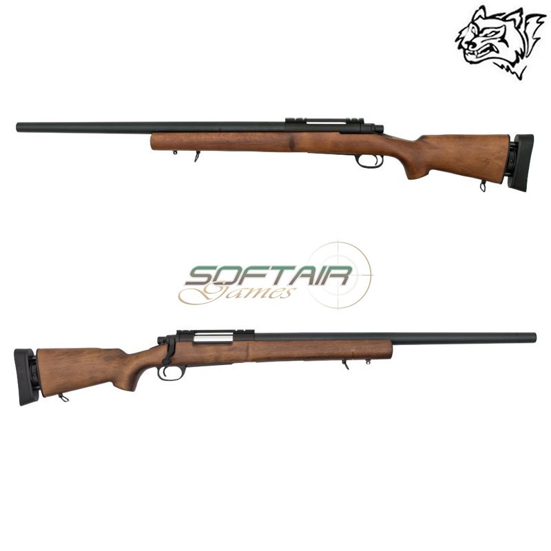 Bolt action sniper rifle M24 wood and metal SNOW WOLF® (SW-04WD)