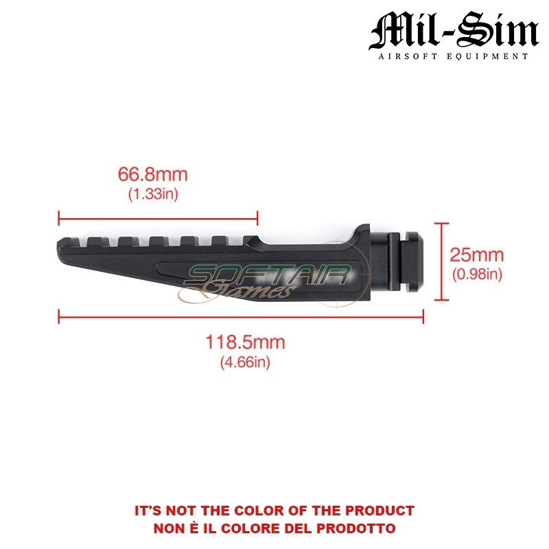 Support mount Picatinny DARK EARTH for T1 Mount MilSim Series (ms-02016-de)