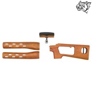 Kit calcio e paramano SVD in vero legno SNOW WOLF® (SW-SVDWK)