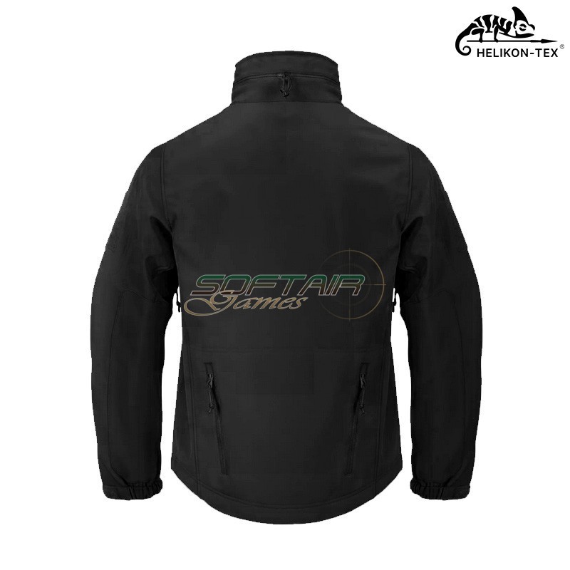Soft Shell Gunfighter Jacket BLACK SharkSkin Windblocker membrane Helikon-tex® (ht-ku-gun-fm-01)