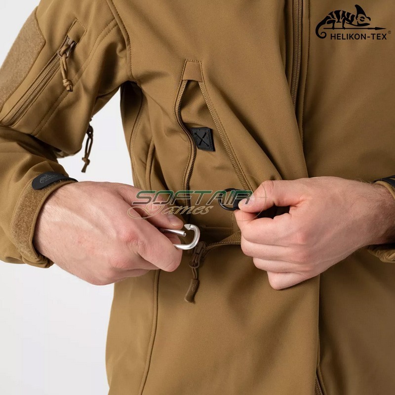 Soft Shell Gunfighter Jacket BLACK SharkSkin Windblocker membrane Helikon-tex® (ht-ku-gun-fm-01)
