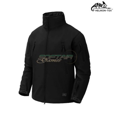 Soft Shell Gunfighter Jacket BLACK SharkSkin Windblocker membrane Helikon-tex® (ht-ku-gun-fm-01)