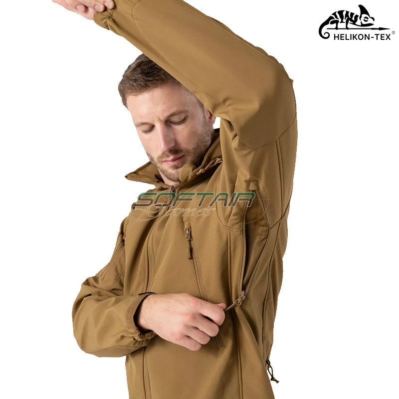 Soft Shell Gunfighter Jacket OLIVE GREEN SharkSkin Windblocker membrane Helikon-tex® (ht-ku-gun-fm-02)