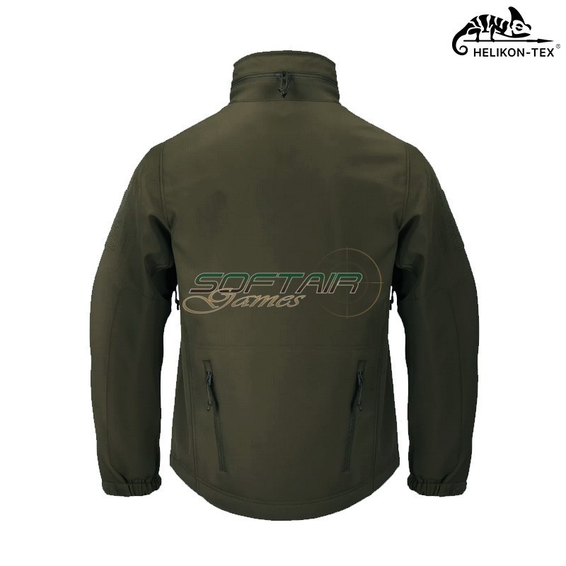 Soft Shell Gunfighter Jacket OLIVE GREEN SharkSkin Windblocker membrane Helikon-tex® (ht-ku-gun-fm-02)
