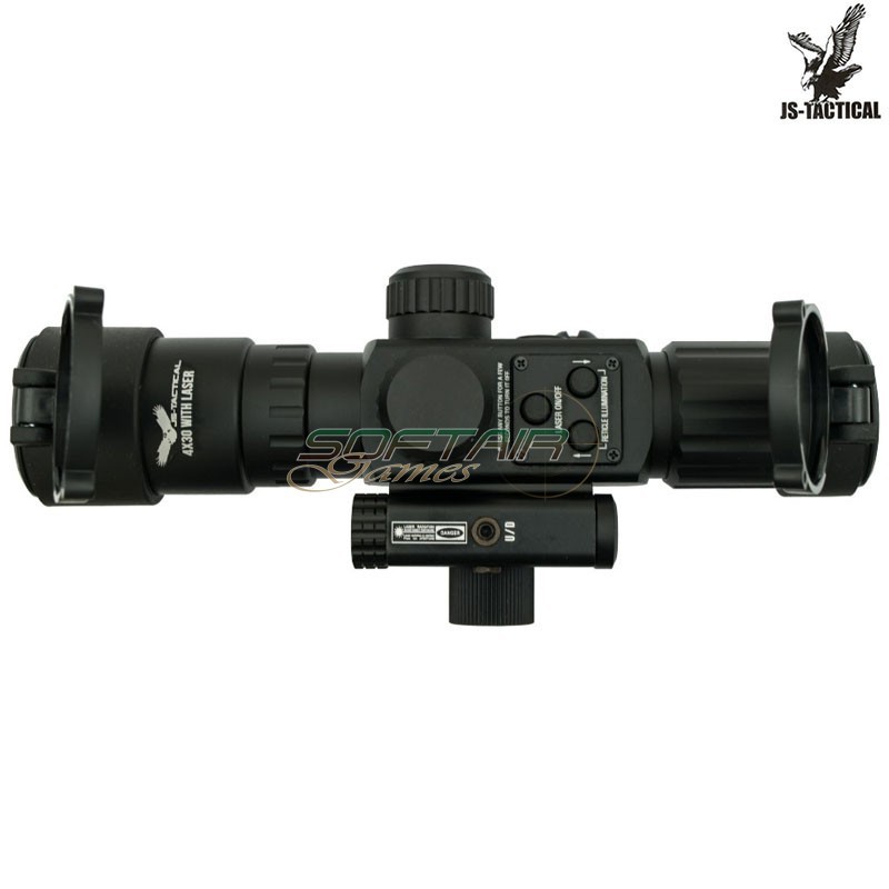 4x30 scope with integrated red laser JS-TACTICAL® (JS-4X30IR)