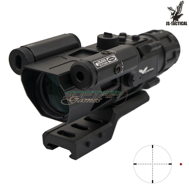 Prism scope 4x32 with red laser JS-TACTICAL® (JS-8394)