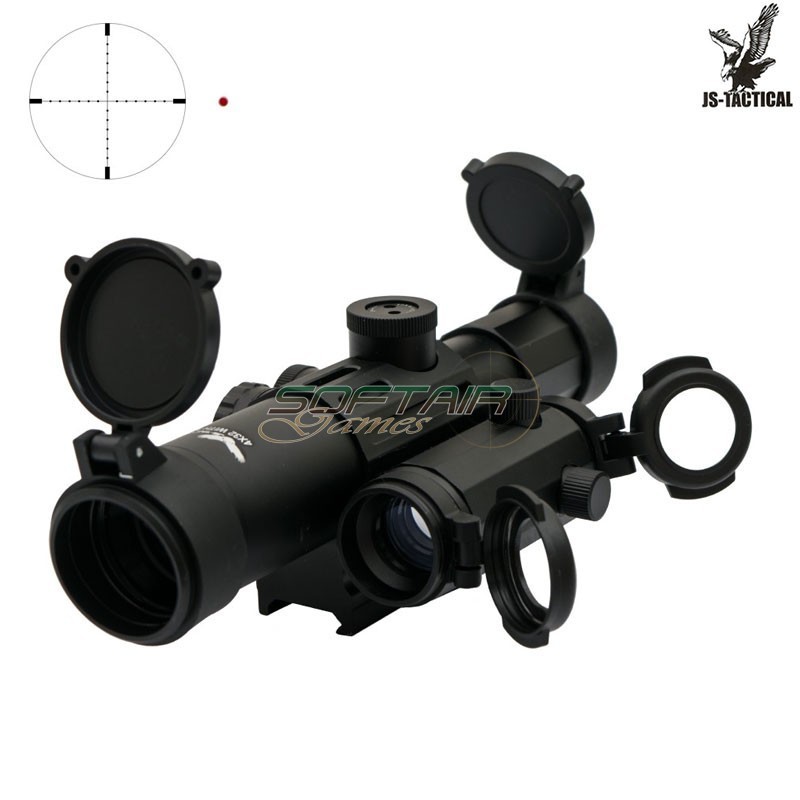 Ottica 4x32 con Red Dot integrato nero JS-TACTICAL® (JS-4X32M1)