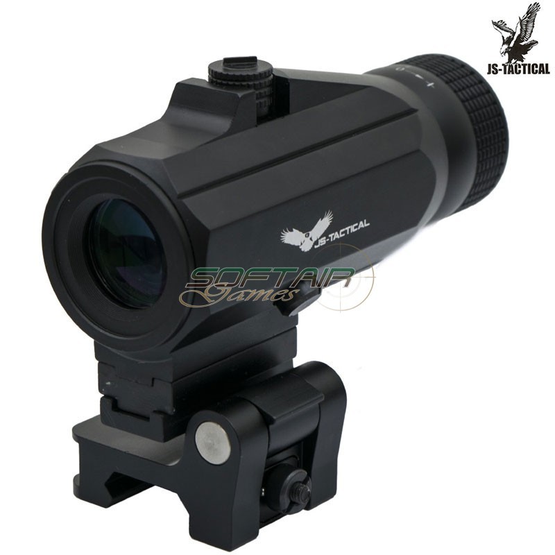 Magnifier 3x con flip mount nero JS-TACTICAL® (JS-G34)