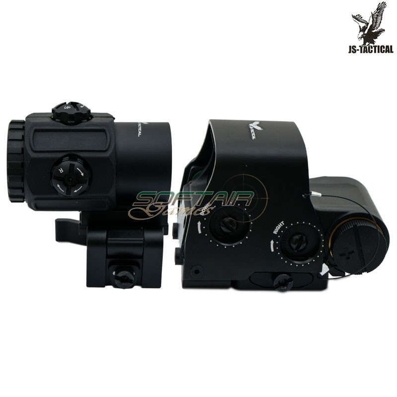 Red Dot con Magnifier 3x combo nero JS-TACTICAL® (JS-G43558)