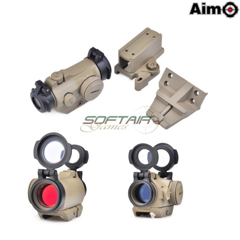 T044 Dot 45° Offset Rail & Qd & Low Mount Dark Earth Aim-o (ao5080-de)