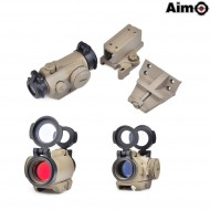 T044 Dot 45° Offset Rail & Qd & Low Mount Dark Earth Aim-o (ao5080-de)