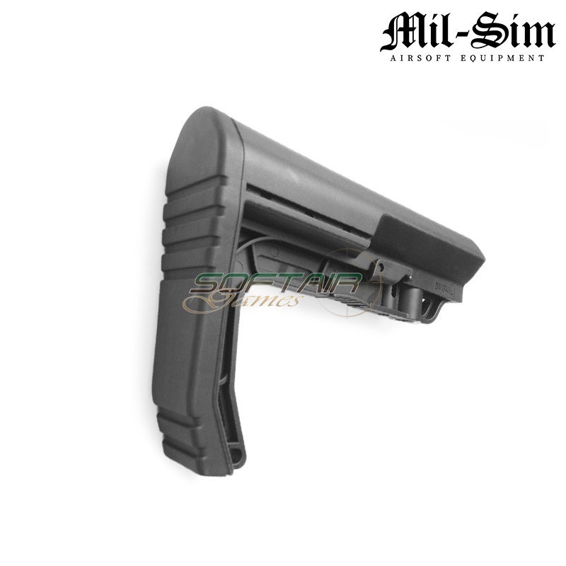 MFT Battlelink minimalist style stock BLACK for AEG Mil-Sim Series (ms-187-bk)