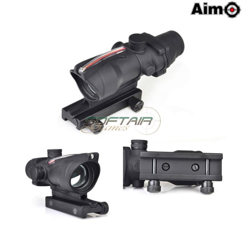 Acog 1x32 Dot Red Fiber Black Aim-o (ao1001-bk)