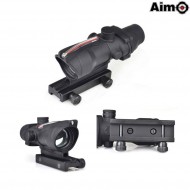Acog 1x32 Dot Red Fiber Black Aim-o (ao1001-bk)