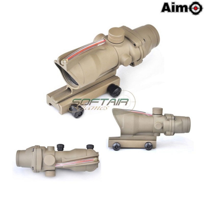 Acog 1x32 Dot Red Fiber Dark Earth Aim-o (ao1001-de)