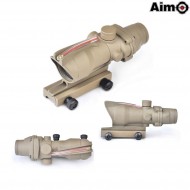 Acog 1x32 Dot Red Fiber Dark Earth Aim-o (ao1001-de)