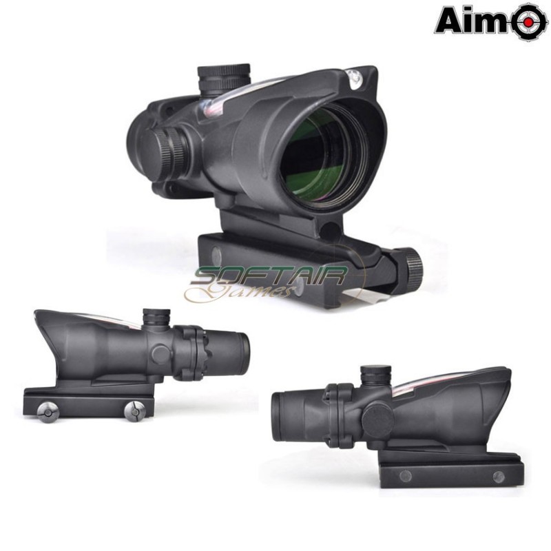 Acog 4x32 Scope Red Fiber Black Aim-o (ao1002-bk)