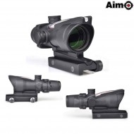 Acog 4x32 Scope Red Fiber Black Aim-o (ao1002-bk)