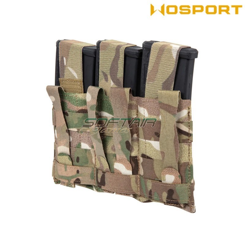 Triple Mag Pouch Lightweight Flapped MULTICAM WoSport (039456)