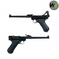 Pistola Luger P08 Long  Black Scarrellante Gas We (w-p08l)  Pistola Luger P08 Long  Black Scarrellante Gas We (w-p08l)