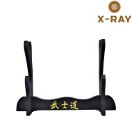 Stand doppio in legno da tavolo per katana x-ray (xr-gs2)