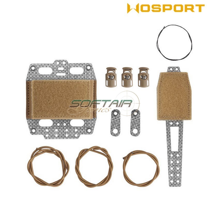 Tasca battery frame G. type COYOTE BROWN per velcro elmetti WoSport (042637)