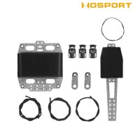 Battery frame pouch G. type BLACK for velcro helmets WoSport (042636)