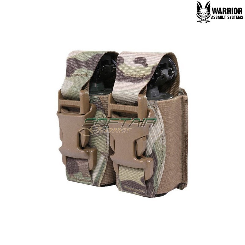 Tasca Doppia Flash Bang 40mm Laser Cut MULTICAM Warrior Assault Systems (w-lc-d40-fbp-mc)