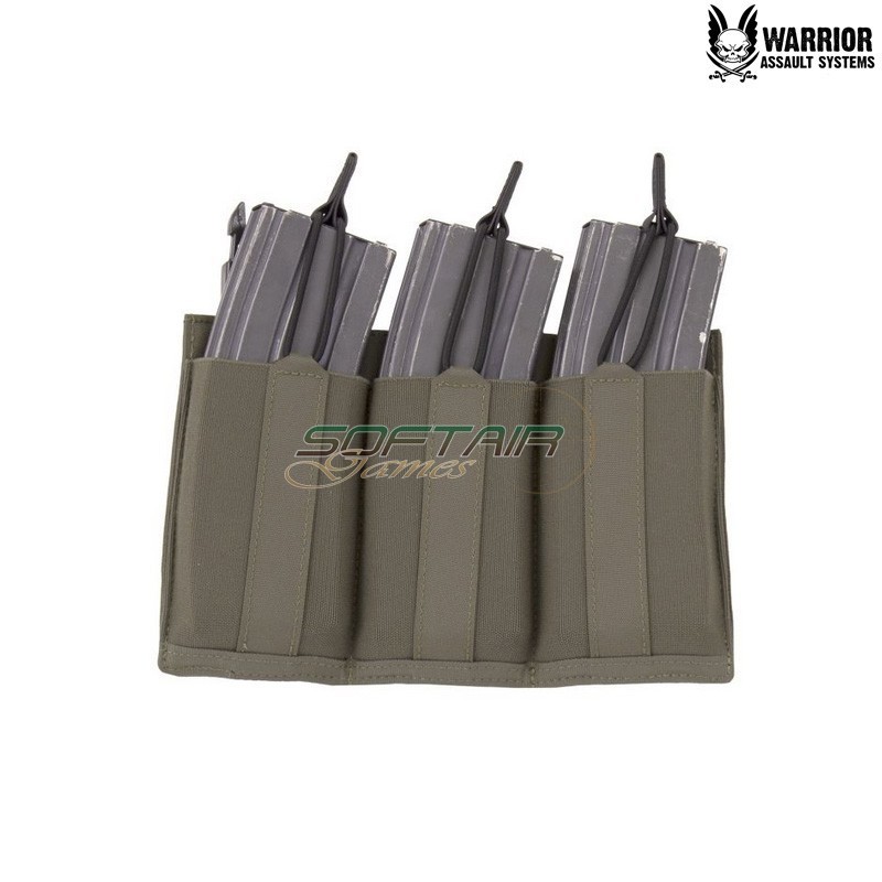 Laser cut DFP triple bungee Low Profile 5.56 panel RANGER GREEN Warrior Assault systems (w-lc-dfp-tb-lpe-556p-rg)