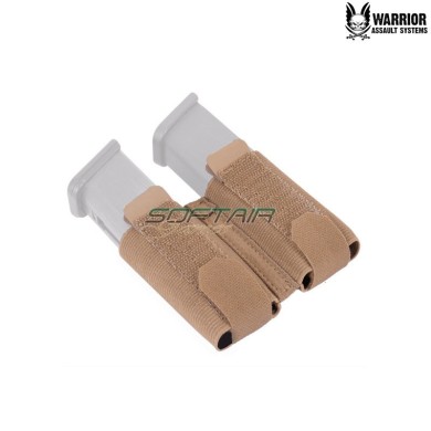 9mm Double Mag Pouch Insert COYOTE TAN for Kangaroo Pouch Warrior Assault Systems (w-lc-ivd9-ct)