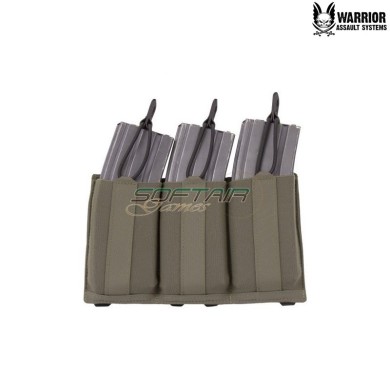 Porta Caricatori Triplo Low Profile Laser Cut RANGER GREEN Warrior Assault Systems® (W-LC-TB-LPE-556P-RG)