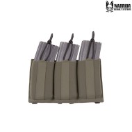 Laser Cut Triple Low Profile Magazine Pouch RANGER GREEN Warrior Assault Systems® (W-LC-TB-LPE-556P-RG)