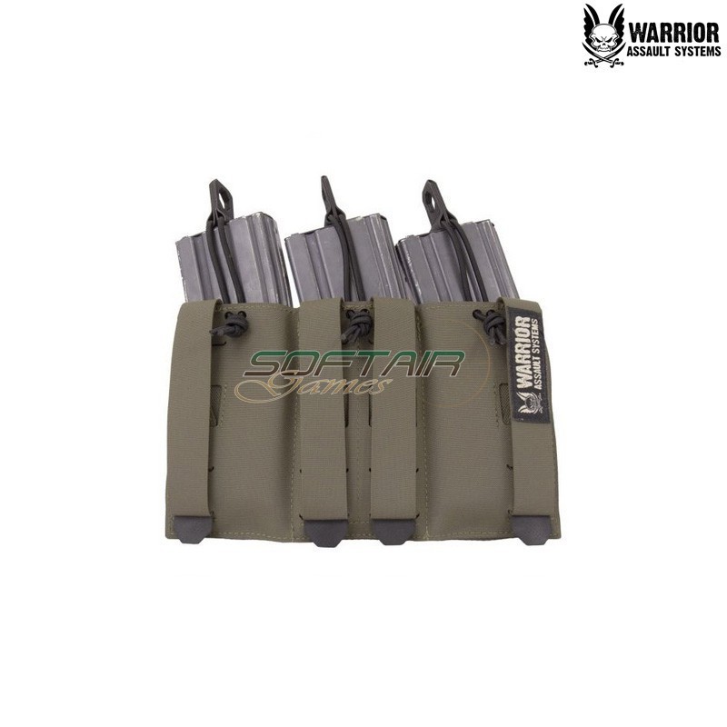 Porta Caricatori Triplo Low Profile Laser Cut RANGER GREEN Warrior Assault Systems® (W-LC-TB-LPE-556P-RG)