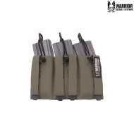 Porta Caricatori Triplo Low Profile Laser Cut RANGER GREEN Warrior Assault Systems® (W-LC-TB-LPE-556P-RG)