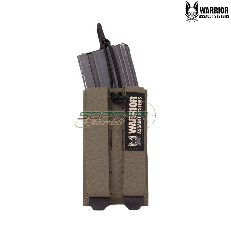 Laser Cut Single Low Profile Magazine Pouch RANGER GREEN Warrior Assault Systems (W-LC-SB-LPE-556P-RG)