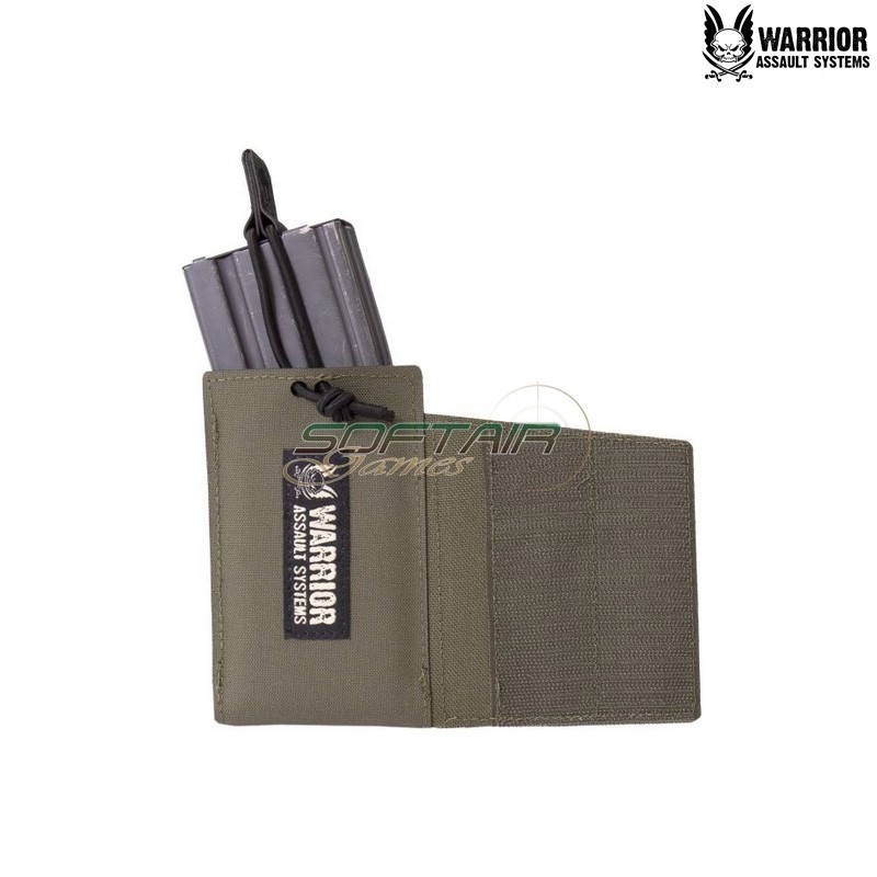 Laser Cut Wing Velcro Single Bungee 5.56 Pouch RANGER GREEN Warrior Assault Systems® (W-LC-WV-SB-556P-L-RG)