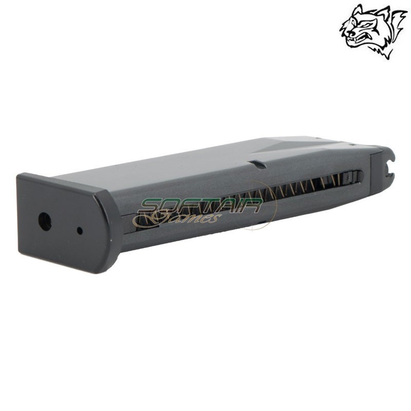 24-Round Gas Magazine for SW-03 Pistol Black SNOW WOLF® (SW-MAG03)