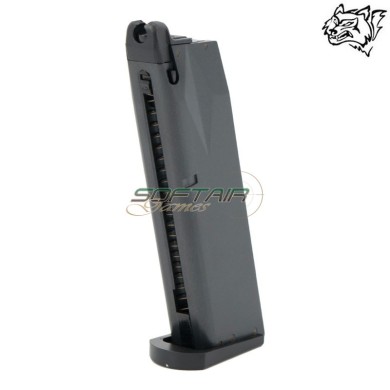 24-Round Gas Magazine for SW-03 Pistol Black SNOW WOLF® (SW-MAG03)