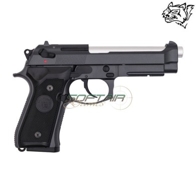 Pistola a Gas Scarrellante Full Metal Nera SNOW WOLF® (SW-03B)