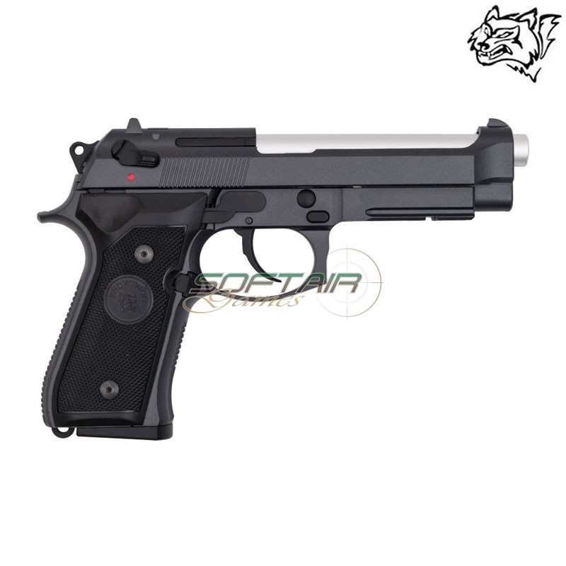 Pistola a Gas Scarrellante Full Metal Nera SNOW WOLF® (SW-03B)