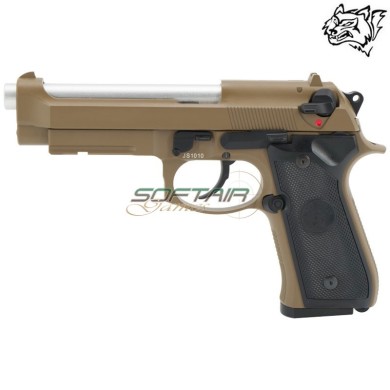 Pistola a Gas Scarrellante Full Metal Tan SNOW WOLF® (SW-03T)