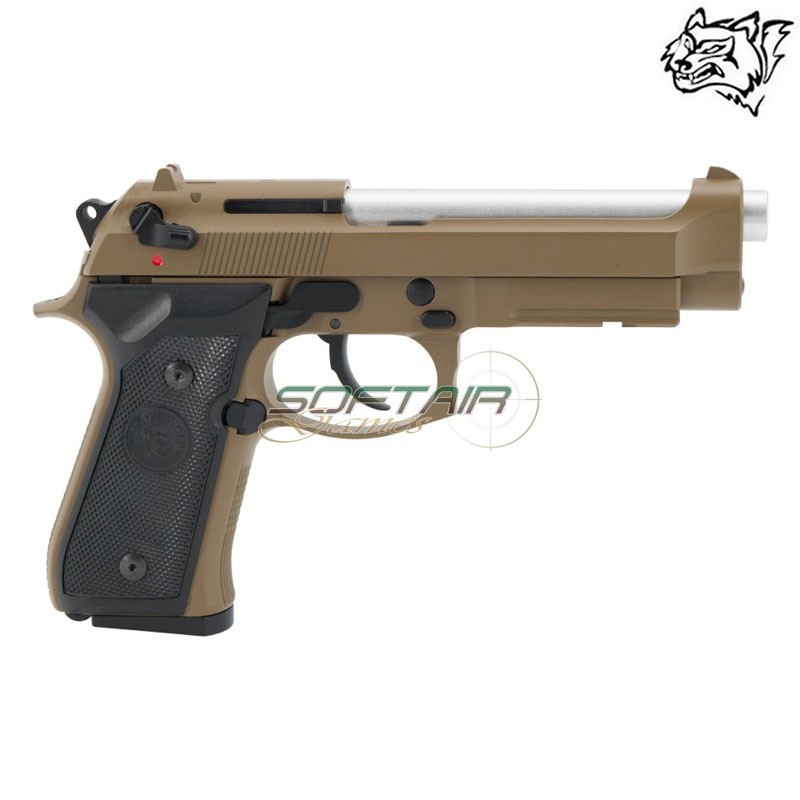 Pistola a Gas Scarrellante Full Metal Tan SNOW WOLF® (SW-03T)