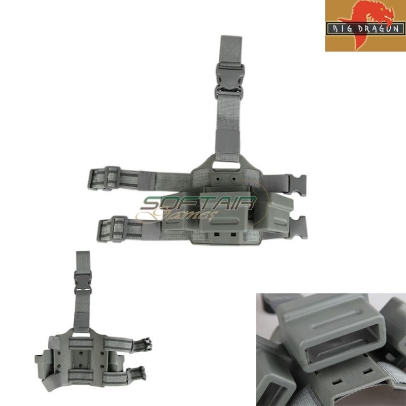 Triple Leg Panel G36 Caricatori Saf Style Foliage Green Big Dragon (bd2270fg)