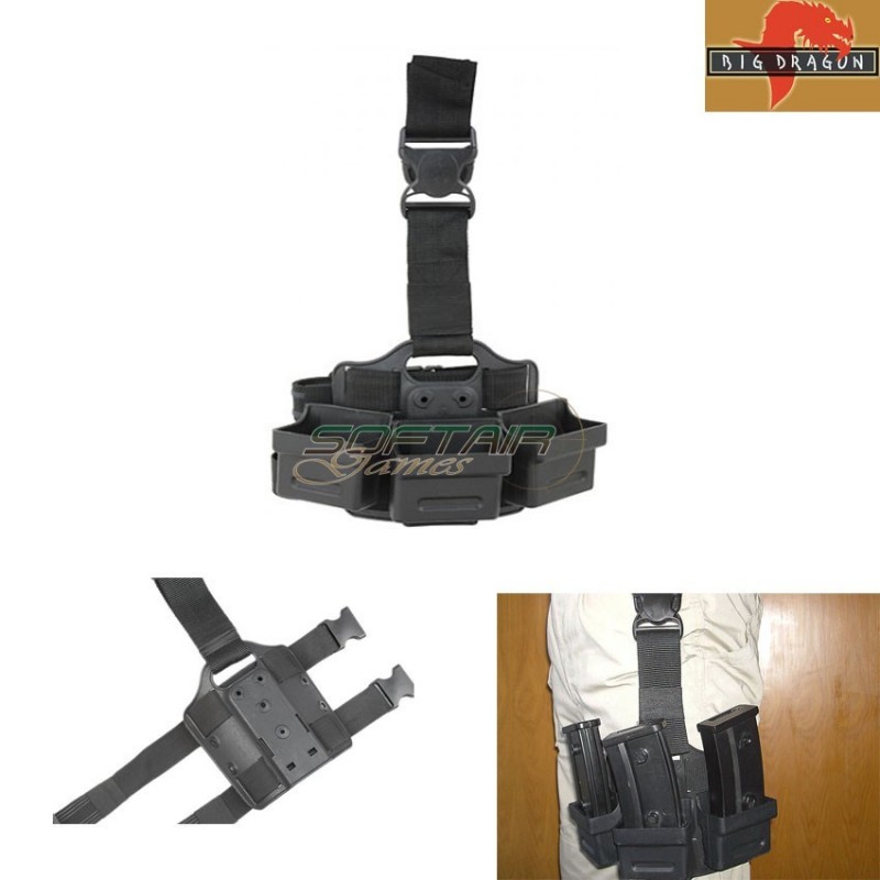 Triple Leg Panel G36 Caricatori Saf Style Black Big Dragon (bd2270bk)