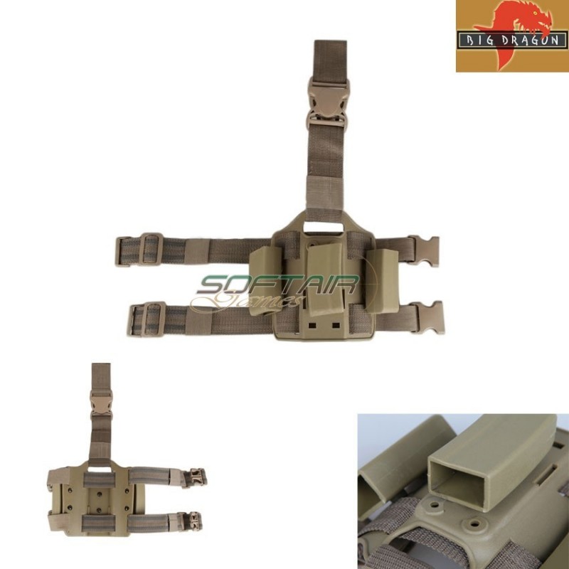 Triple Leg Panel Mp5 Caricatori Saf Style Dark Earth Big Dragon (bd2269de)