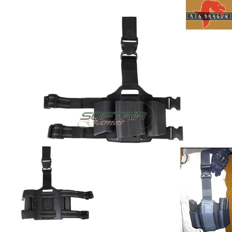 Triple Leg Panel M4/aug Caricatori Saf Style Black Big Dragon (bd2268bk)