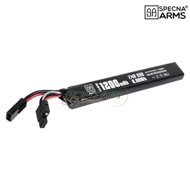 Li-Po Battery 7.4V 1200mAh 25C Stick Mini Tamiya Mini G-Tech Specna Arms (SPE-06-043458)