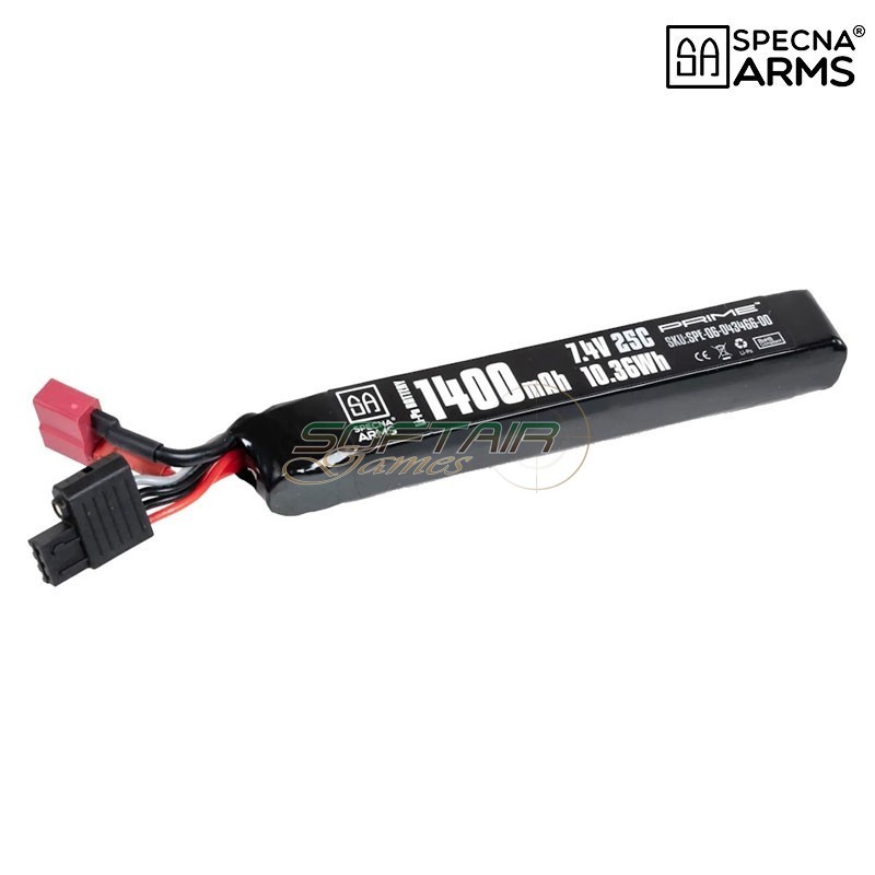 Li-Po Battery 7.4V 1400mAh 25C Stick Deans Mini G-Tech Specna Arms (SPE-06-043466)
